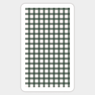 Forest Green Gingham Pattern Sticker